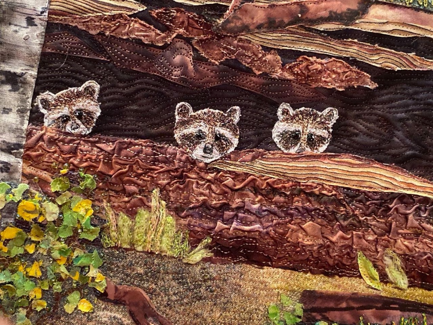 "Faces of Four Seasons" by Joanne Baeth - Raccoons